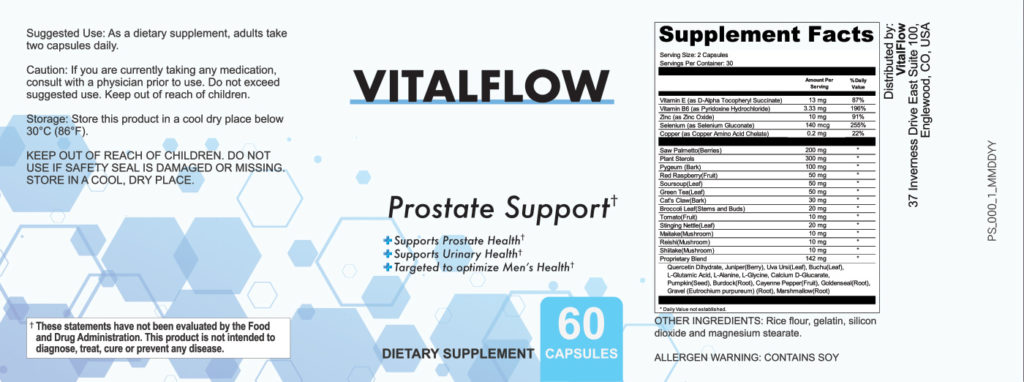 Vital Flow Supplement Facts